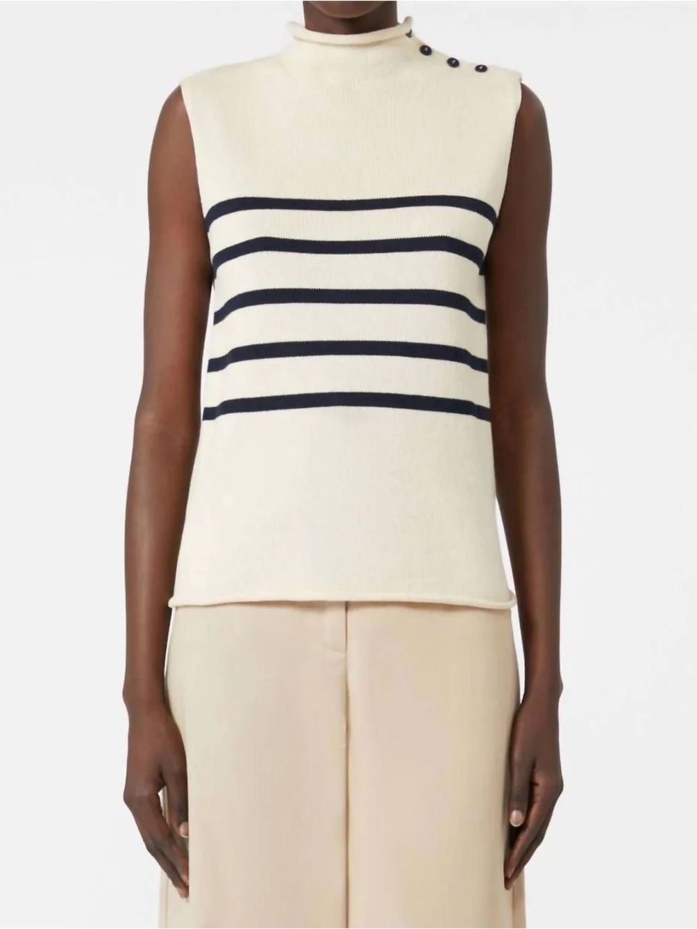 New with Defects Weekend Max Mara - Trofeo Sleeveless Knit Sweater $283